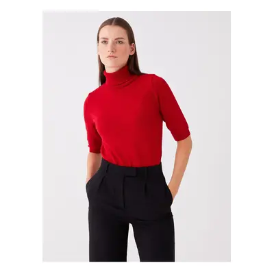 LC Waikiki Women's Turtleneck Plain Sweater