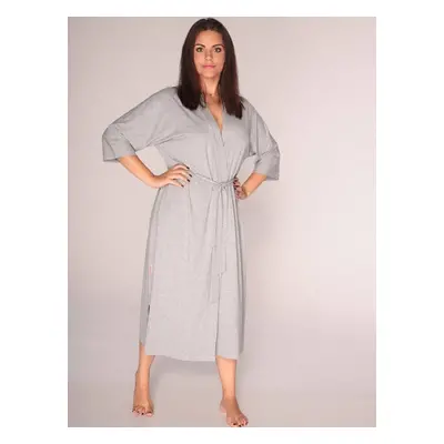 Bathrobe De Lafense Visa long 3XL-4XL women's melange light