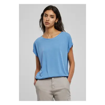 Women's modal t-shirt with extended shoulder horizontblue