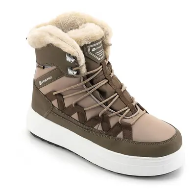 Women's winter shoes with PTX membrane ALPINE PRO IKEDA chocolate chip