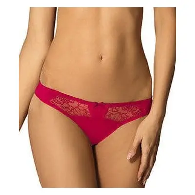 Gorteks Pamela embroidered thong carmin