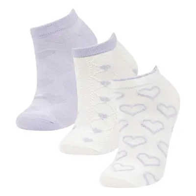 DEFACTO Woman's 3-Piece Cotton Booties Socks