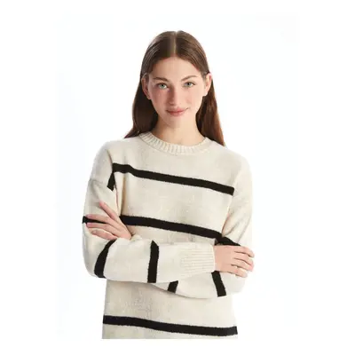 LC Waikiki Crew Neck Striped Women's Knit Dress