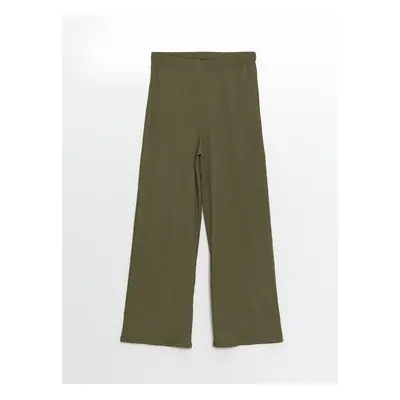 LC Waikiki Straight Wide Leg Women's Trousers with Elastic Waist