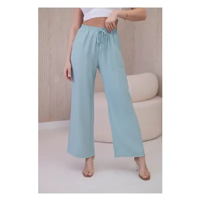 Viscose wide trousers dark mint