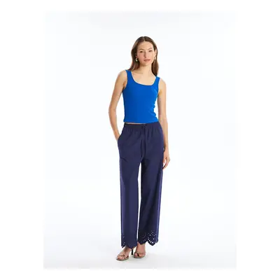 LC Waikiki Elastic Waist Patterned Women's Trousers