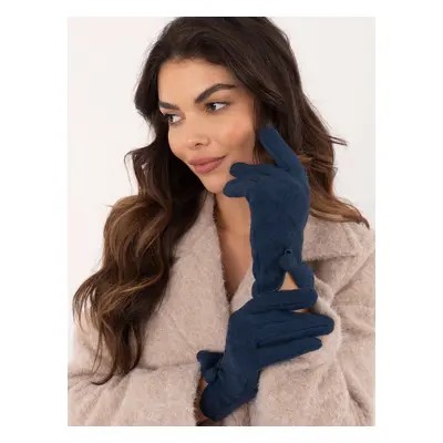 Women's dark blue gloves