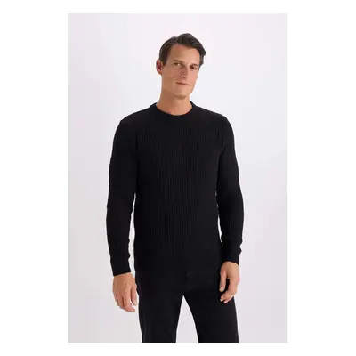 DEFACTO Standard Fit Crew Neck Textured Knitwear Sweater