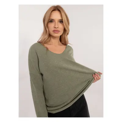 Khaki women's oversize sweater