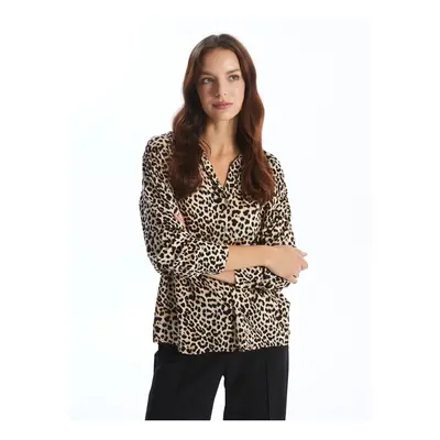 LC Waikiki Leopard Patterned Oversize Women's Shirt