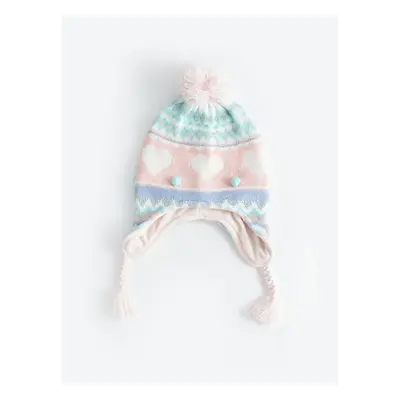 LC Waikiki Girls Knitwear Beanie with Patterned Pompom