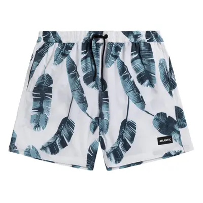 Men's beach shorts ATLANTIC - white with pattern