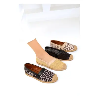 Soho Beige Wicker Women's Ballerinas