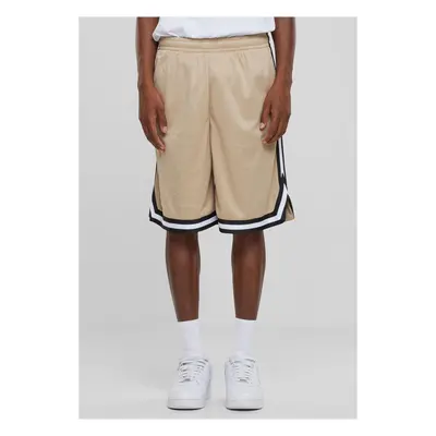 Men's Stripes Mesh Shorts - Unionbeige/Black/White