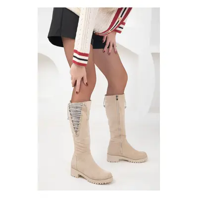 Soho Beige Suede Women's Boots