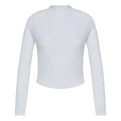 Trendyol White Gathered Square Neck Body-Smoothing Flexible Knitted Blouse