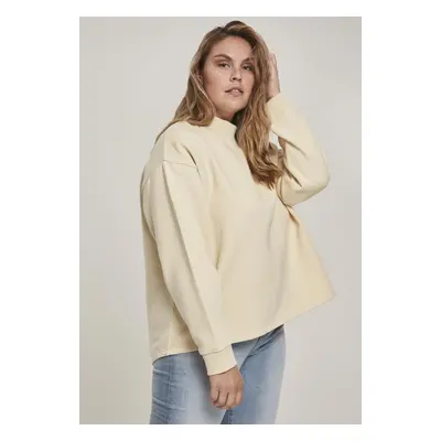 Women's Oversized High Neck Crew Sand