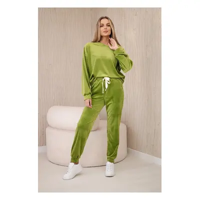 Velour set sweatshirt + kiwi trousers