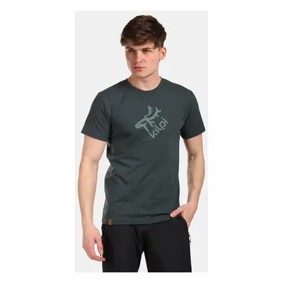 Men's cotton T-shirt Kilpi DISCOVER-M Dark green