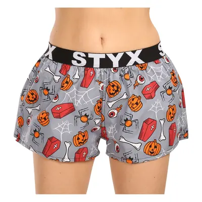 Women's Boxer Shorts Styx Art Sports Rubber Halloween Coffins