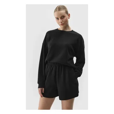 Women's sweatshirt without fastening with the addition of modal 4F - black