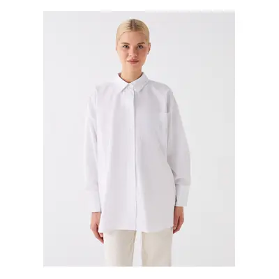 LC Waikiki Shirt Collar Plain Long Sleeve Women's Tunic