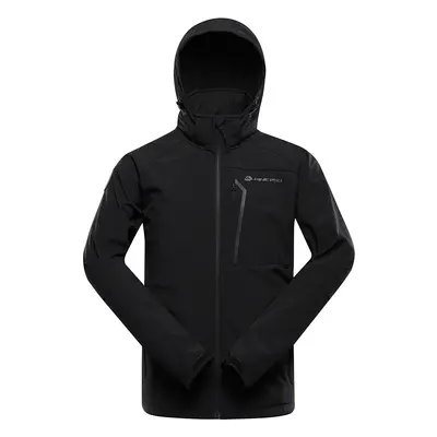 Men's softshell jacket ALPINE PRO HOOR black