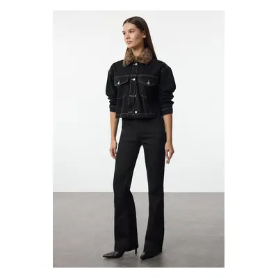 Trendyol Black High Waist Skinny Flare Jeans