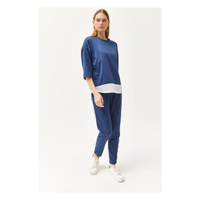 Olalook Women's Indigo Top and Bottom Set