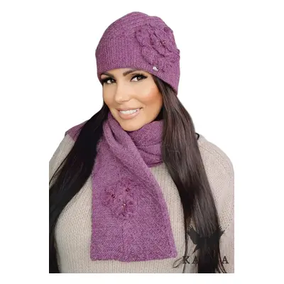 Női szett Kamea Kamea_Set_Hat&Scarf_K.22.207.14_Violet