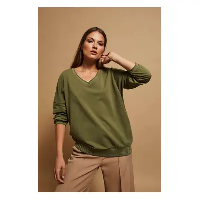 V-neck sweatshirt