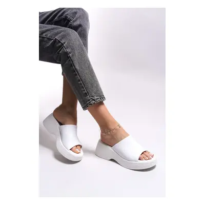 Riccon Elfalean Women's Heeled Slippers0012412 White