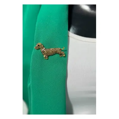 Brooch Dog A-2-21-6 gold color