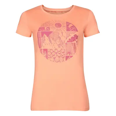 Women's organic cotton T-shirt ALPINE PRO ECCA peach pink variant pb