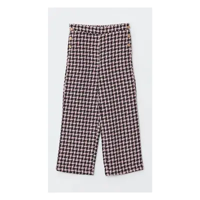 LC Waikiki LCW Kids Elastic Waist Houndstooth Patterned Girls' Trousers