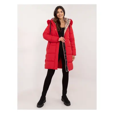 Red winter jacket