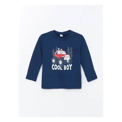 LC Waikiki Crew Neck Printed Long Sleeve Baby Boy T-Shirt