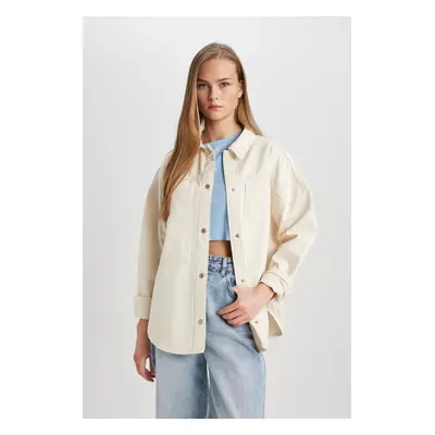 DEFACTO White Jean Shirt Jacket