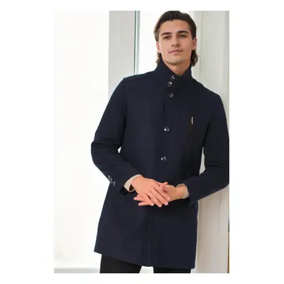 PLT8386 DEWBERRY MEN'S COAT-NAVY BLUE-1