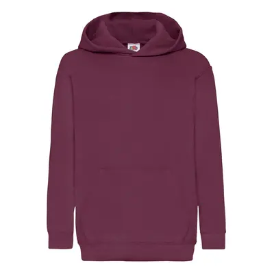 Burgundy children's sweatshirt Classic kangaroo Fruit of the Loom