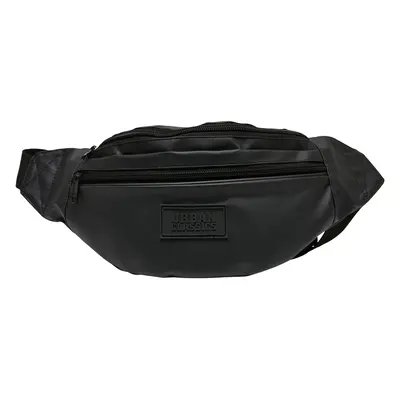 Coated basic shoulder bag black