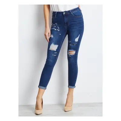 Jeans trousers-JMP-SP-F2436.55P-dark blue