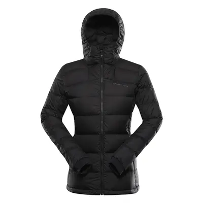 Women's winter down jacket with dwr ALPINE PRO ROGITA black