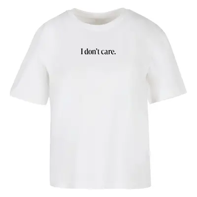 Women's T-shirt I Don't Care white