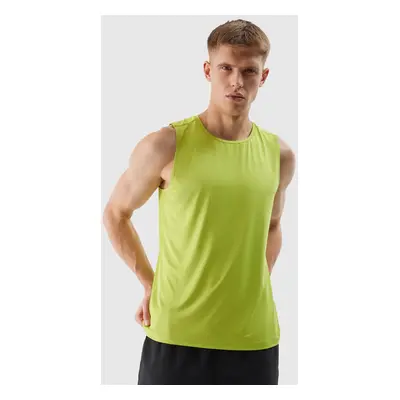 Men's sports tank top regular made of recycled 4F materials - juicy green