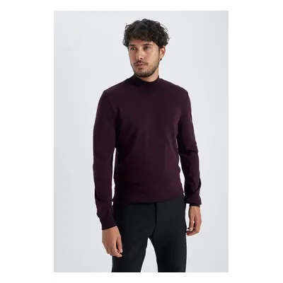 DEFACTO Regular Fit Half Turtleneck Basic Plain Knitwear Sweater