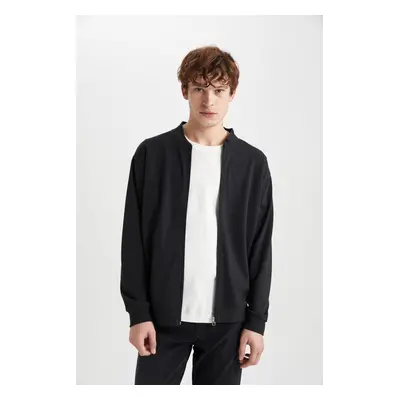 DEFACTO Regular Fit College Collar Bomber Cardigan