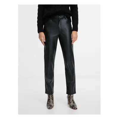 Brown women's leather trousers ORSAY - Women's