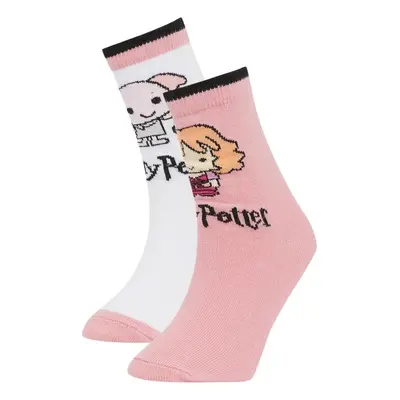 DEFACTO Girls Harry Potter 2-Piece Cotton Long Socks