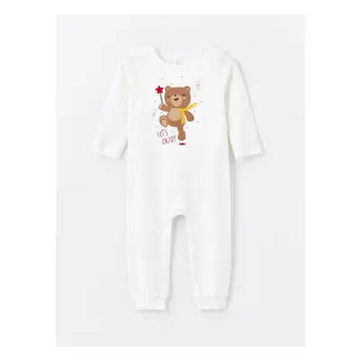 LC Waikiki Lcw Crew Neck Printed Long Sleeve Baby Girl Jumpsuit